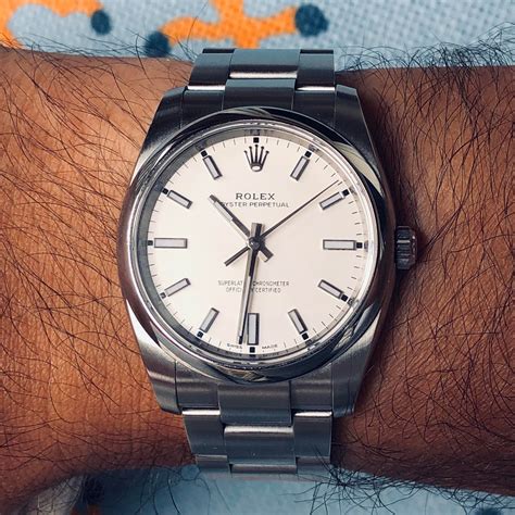 recensioni rolex oyster perpetual 34 white|rolex oyster perpetual dimensions.